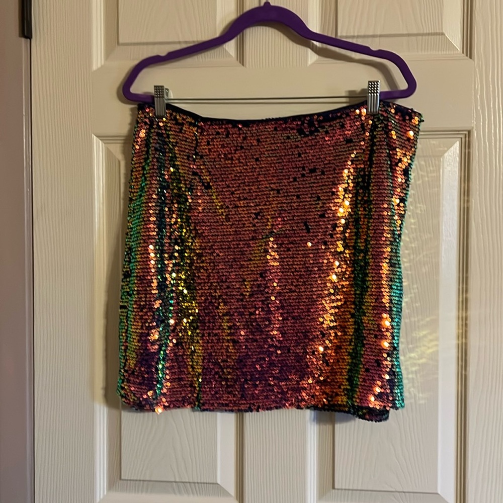 Glamorous Sequin Mini Skirt - Multicolor